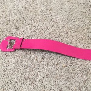 A bright pink belt